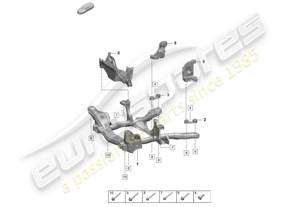porsche 2025 (macan-e) telaio di supporto traversa piastra di protezione diagramma delle parti