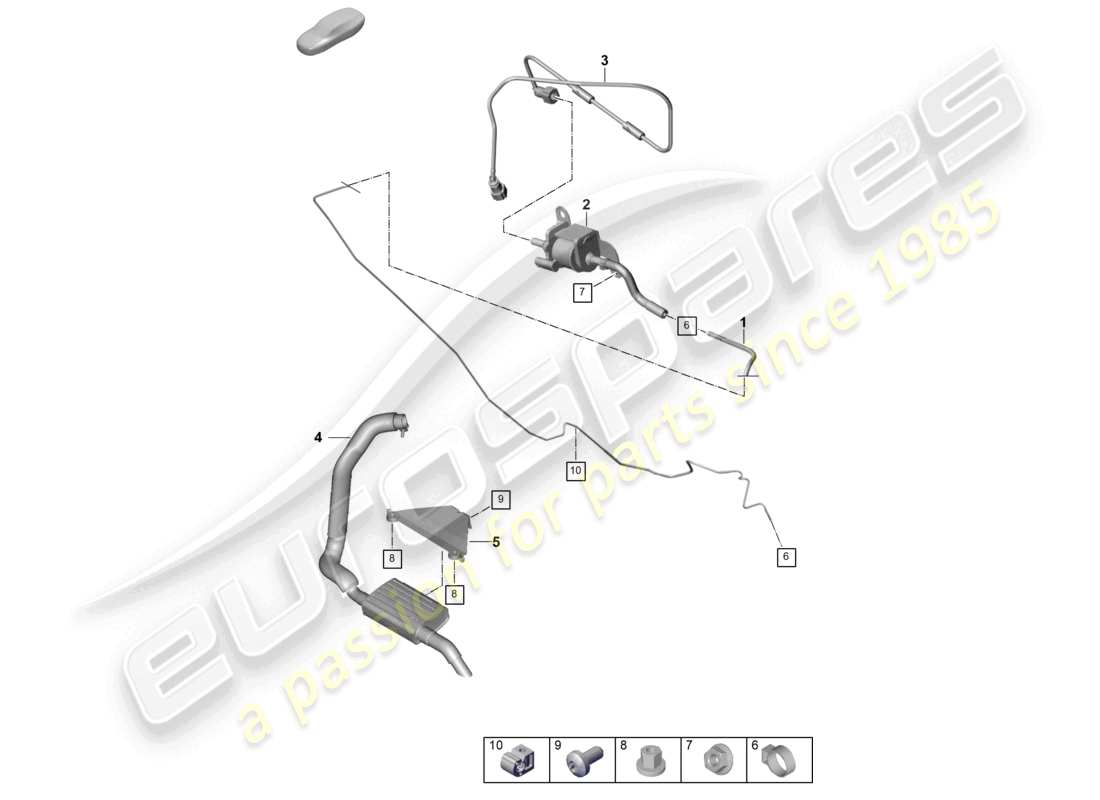 porsche 2024 (panamera 976) schema elettrico del sistema di alimentazione del carburante e del sistema di scarico del riscaldatore ausiliario