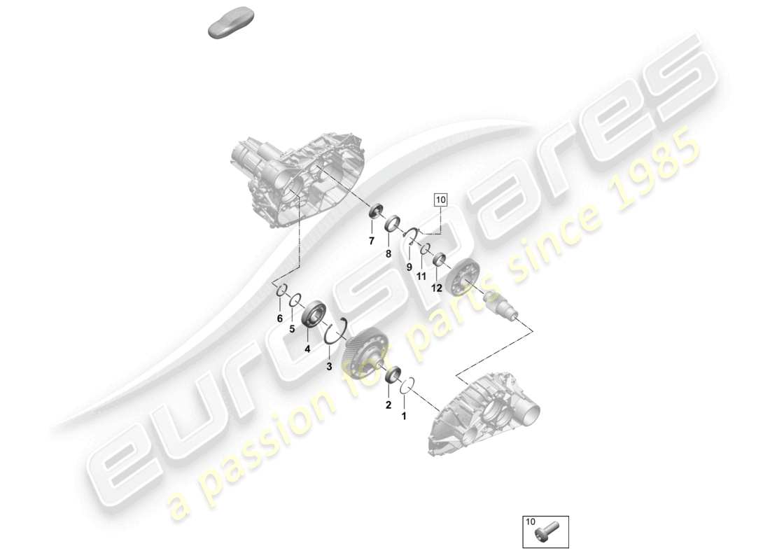 porsche 2025 (macan-e) componenti interni per cambio anteriore 1-speed diagramma delle parti