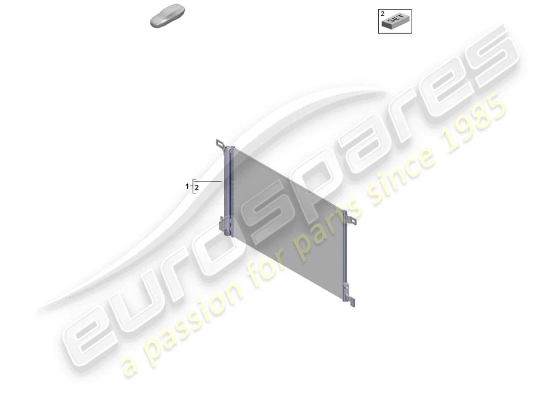 porsche 2023 (cayenne e3 pa) condensatore a/c diagramma delle parti