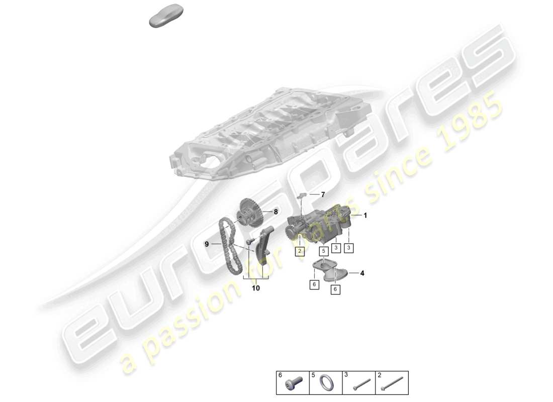 porsche 2024 (cayenne e3 pa) pompa dell'olio diagramma delle parti