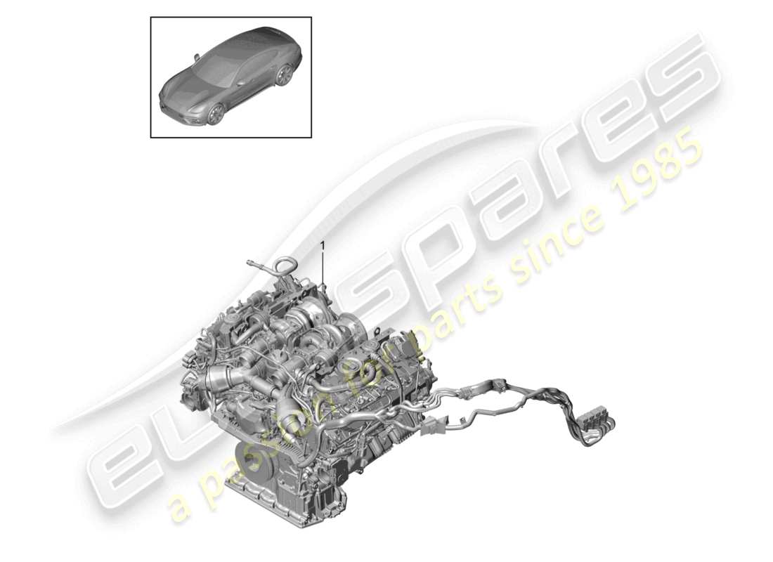 porsche 2021 (panamera 971-1) motore sostitutivo (completo) diagramma delle parti