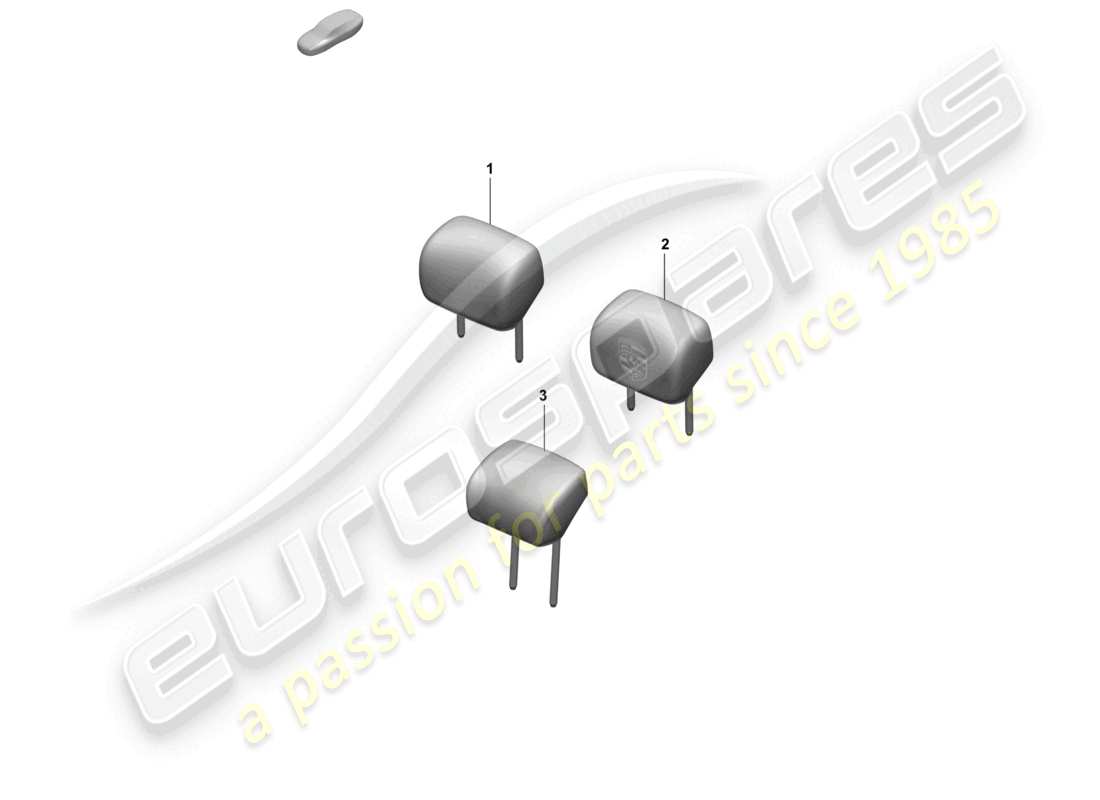 porsche 2026 (taycan 9j1-2) poggiatesta diagramma delle parti
