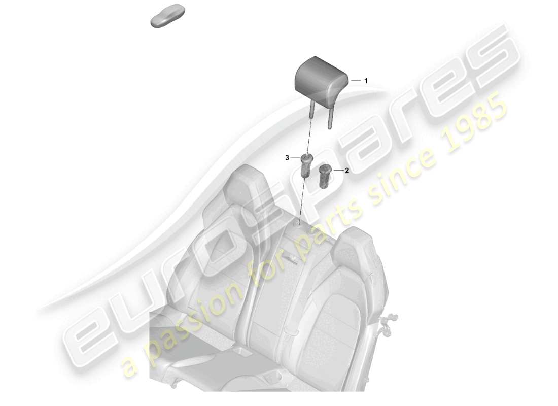 porsche 2026 (panamera 976) diagramma delle parti del poggiatesta