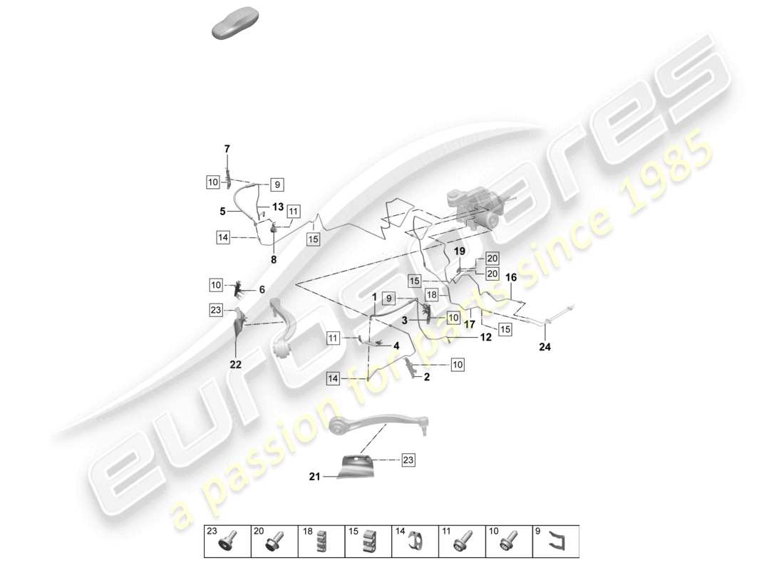 diagramma della parte contenente il codice parte pad614745