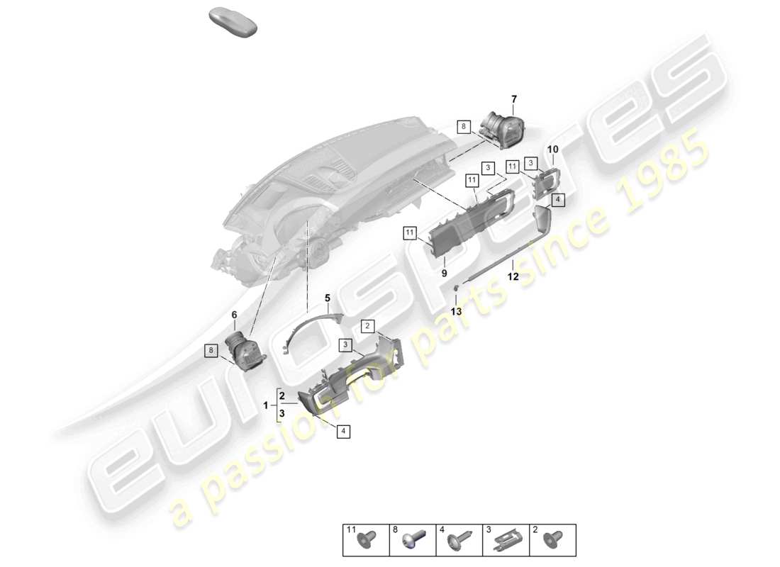 diagramma della parte contenente il codice parte 3b0867190