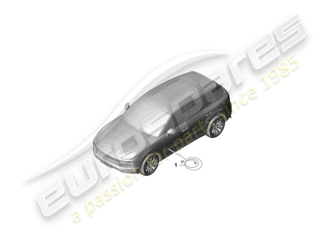 un diagramma delle parti dal catalogo delle parti porsche 2024 (cayenne e3 9ya/9yb)