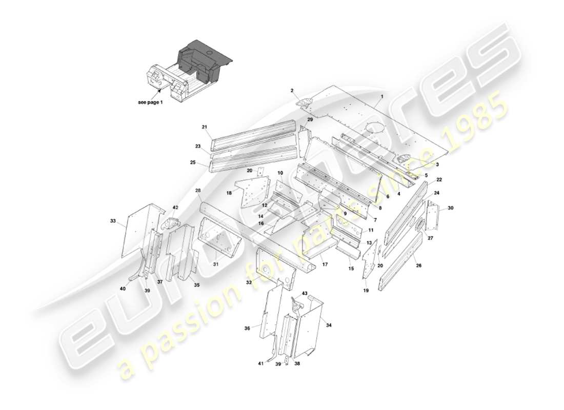aston martin vanquish (2003) underbody2 diagramma delle parti