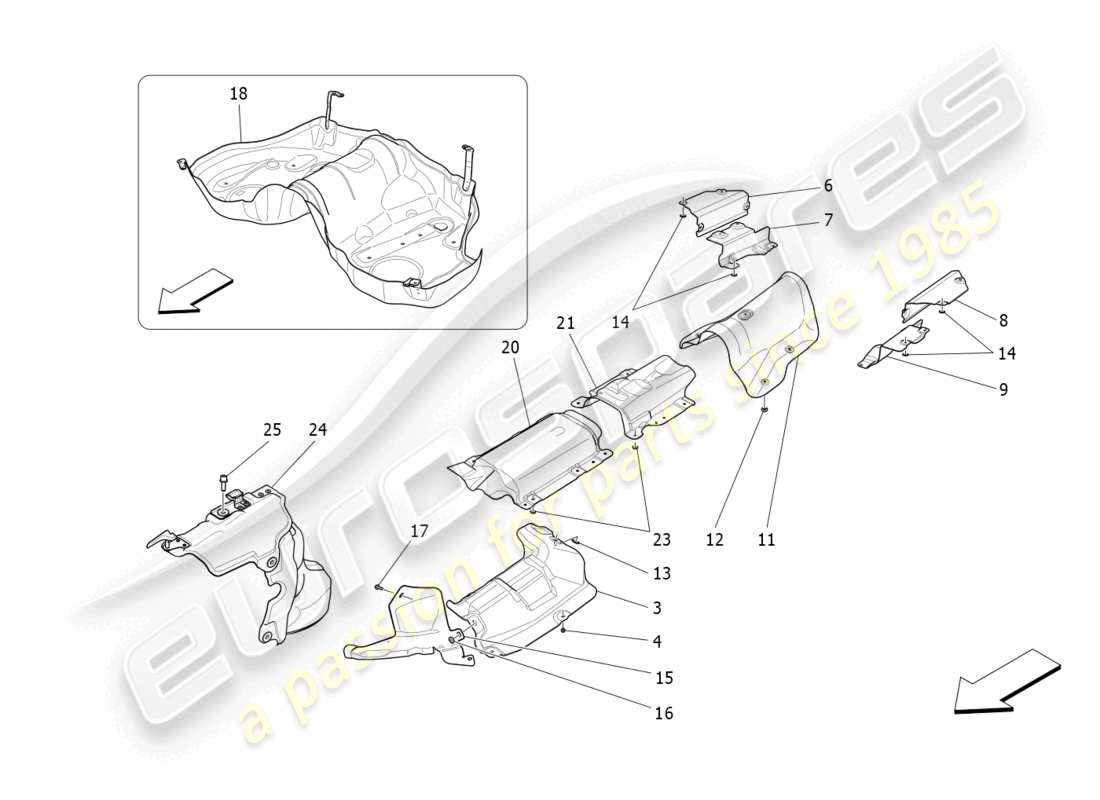 maserati ghibli fragment (2022) pannelli termoisolanti schema particolare