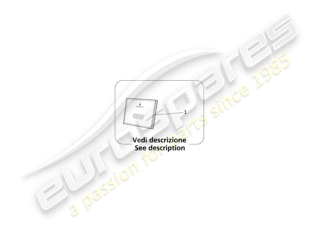 maserati mc20 (2023) documentazione di bordo diagramma delle parti