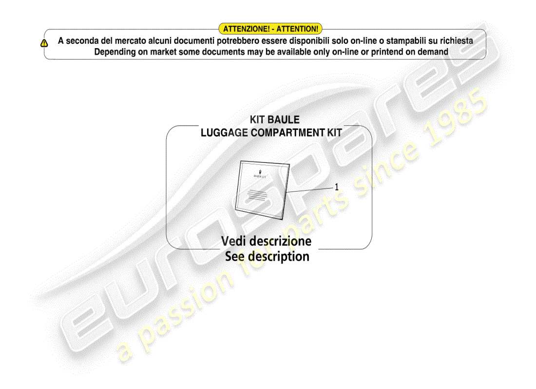 maserati mc20 (2024) documentazione di bordo diagramma delle parti