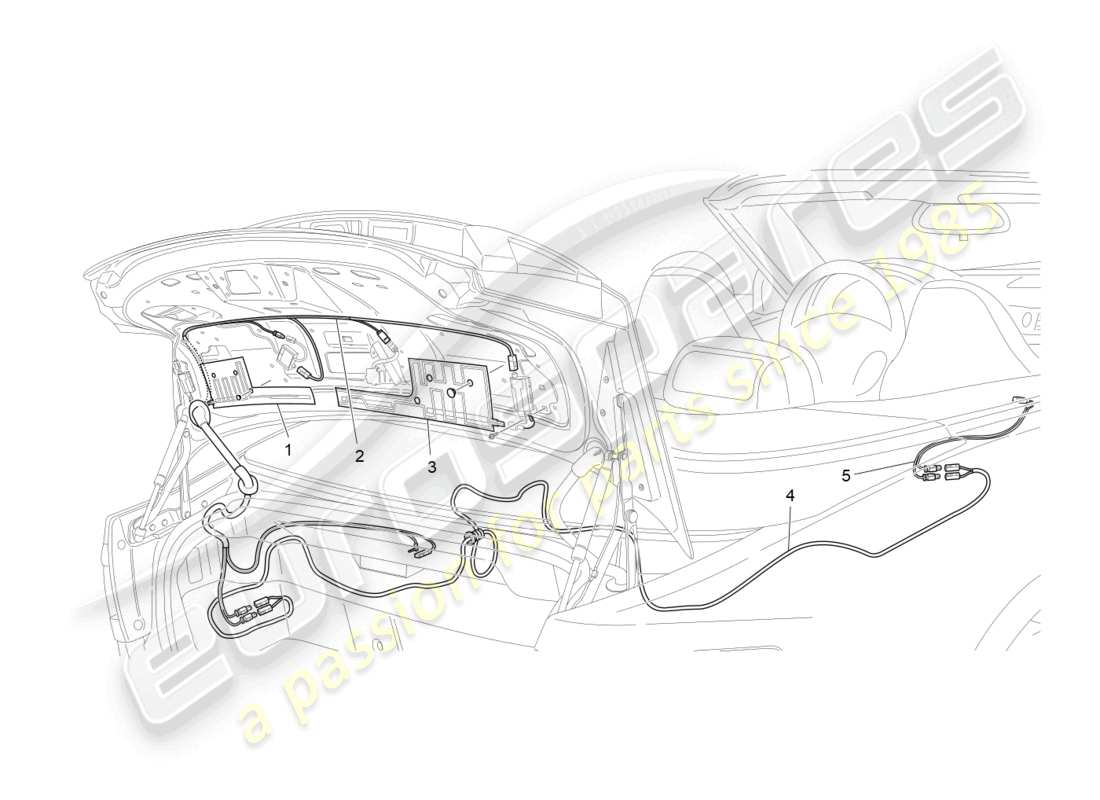 maserati grancabrio mc (2013) schema delle parti del sistema di ricezione e connessione