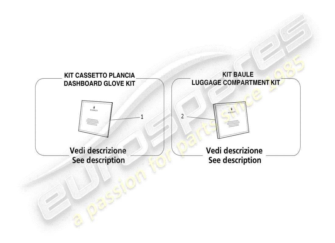 maserati grecale modena (2023) documentazione di bordo schema particolare