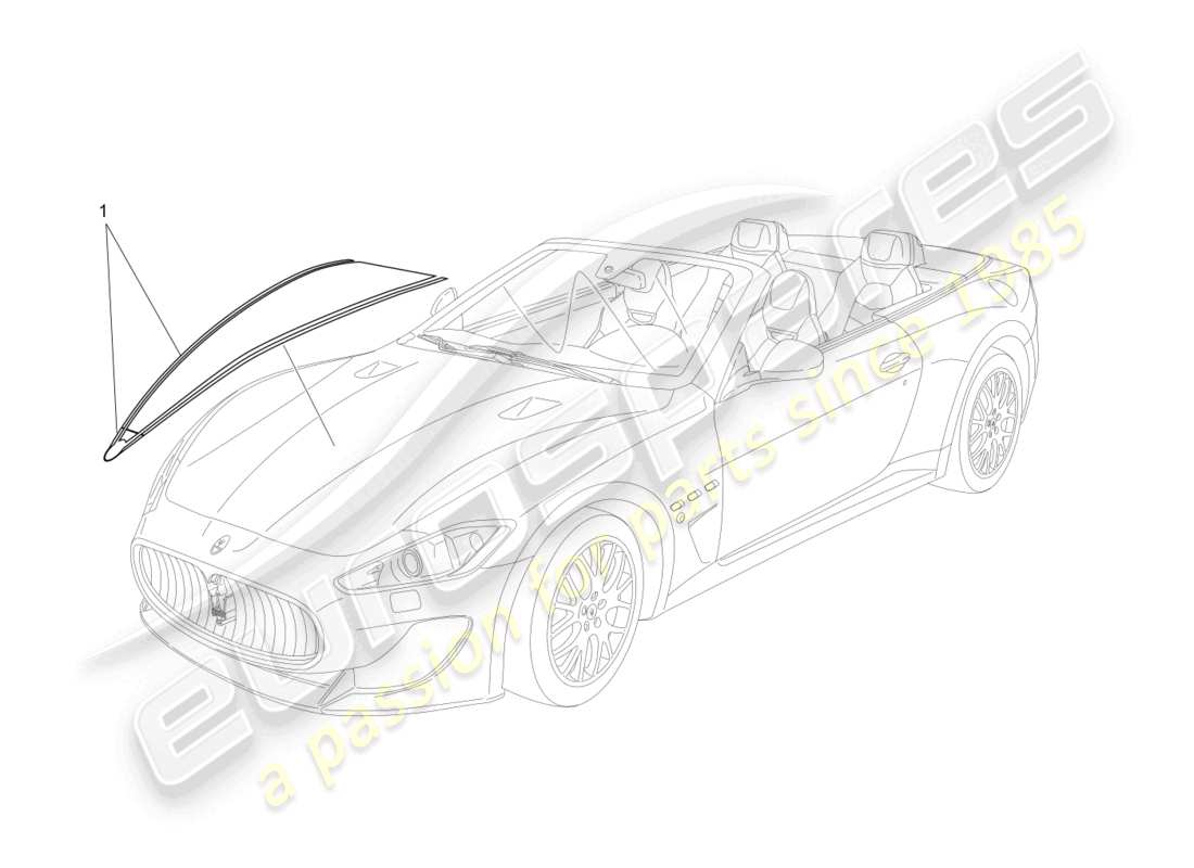 maserati grancabrio mc (2013) schema delle parti di scudi, finiture e pannelli di copertura