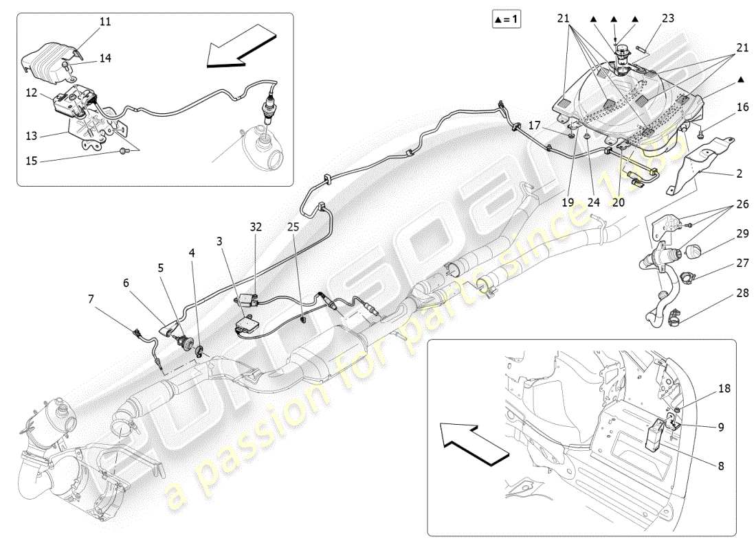maserati ghibli (2019) schema delle parti del sistema adblue