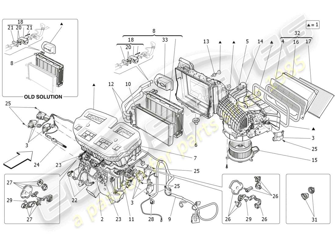 maserati levante zenga (2020) unità a/c: dispositivi di cruscotto diagramma delle parti