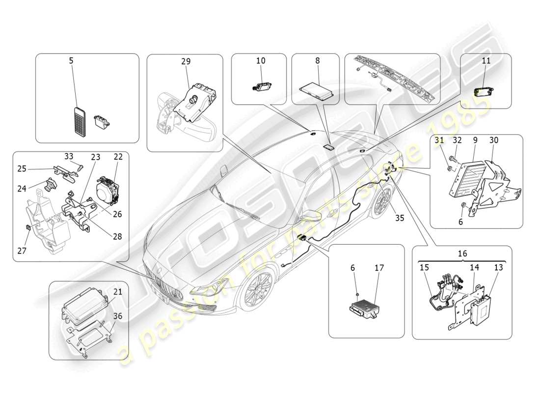 maserati quattroporte (2018) diagramma delle parti del sistema it