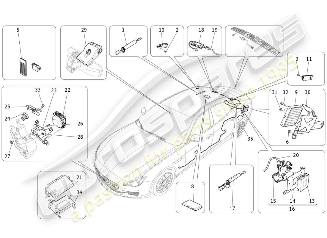 maserati quattroporte (2018) diagramma delle parti del sistema it