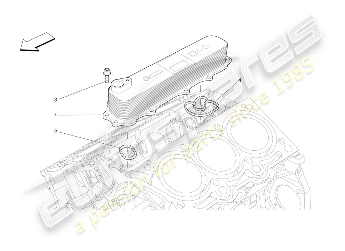 maserati levante modena s (2022) diagramma delle parti dello scambiatore di calore