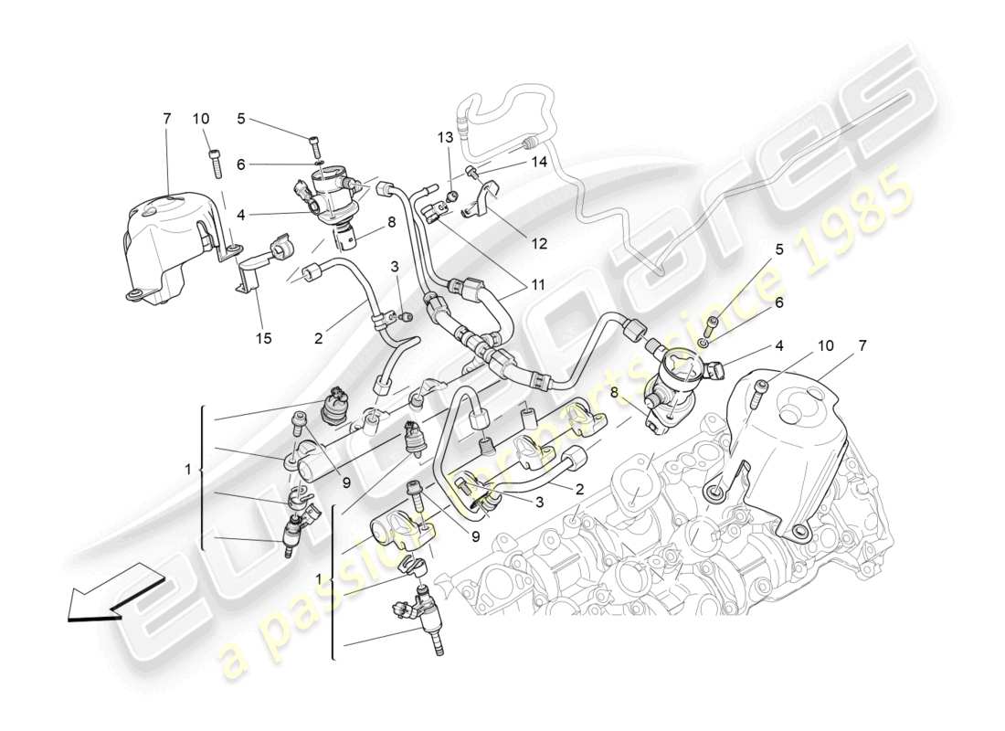 maserati levante trofeo (2020) pompe del carburante e linee di collegamento diagramma delle parti