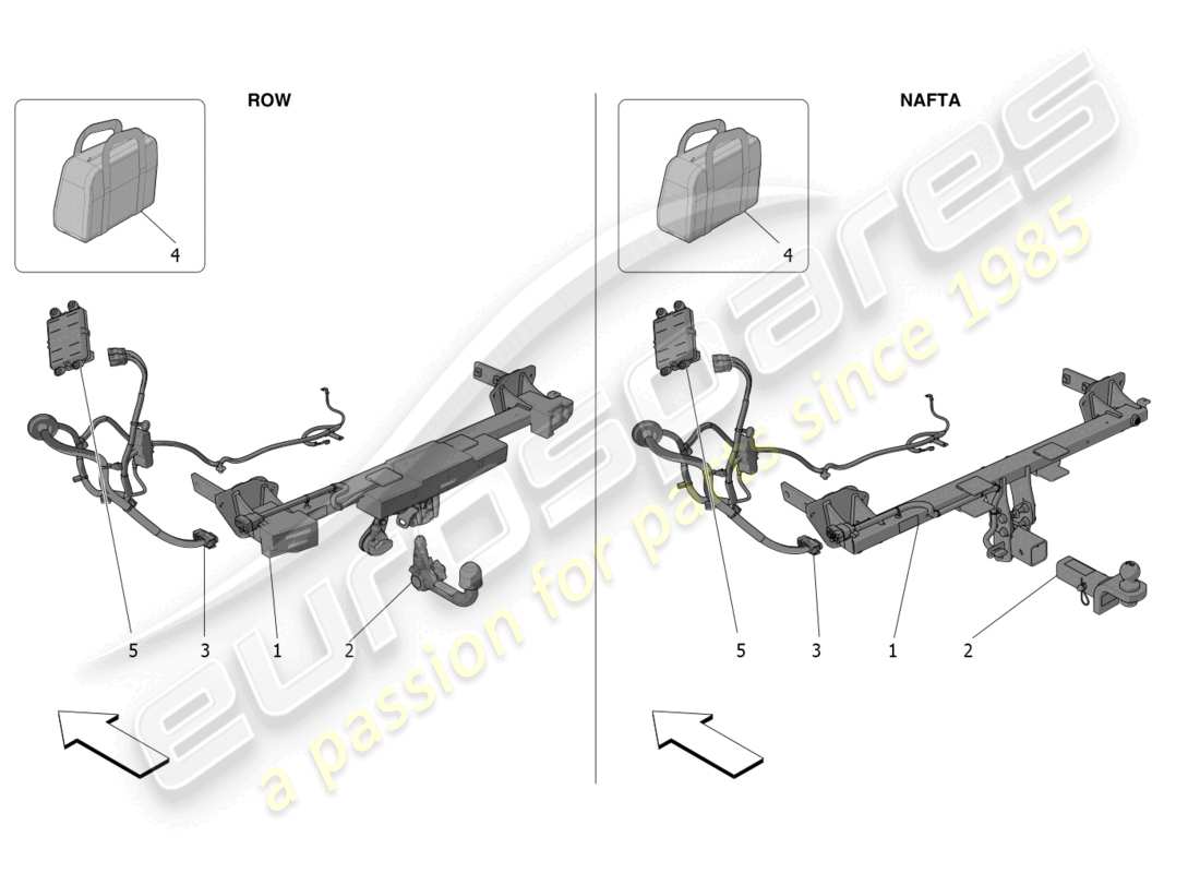 maserati grecale trofeo (2023) norma fornita diagramma delle parti