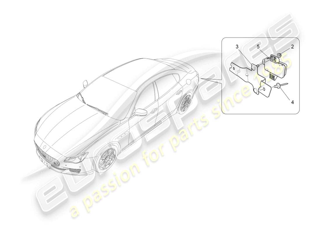 maserati quattroporte (2018) sistema di monitoraggio della pressione dei pneumatici schema delle parti