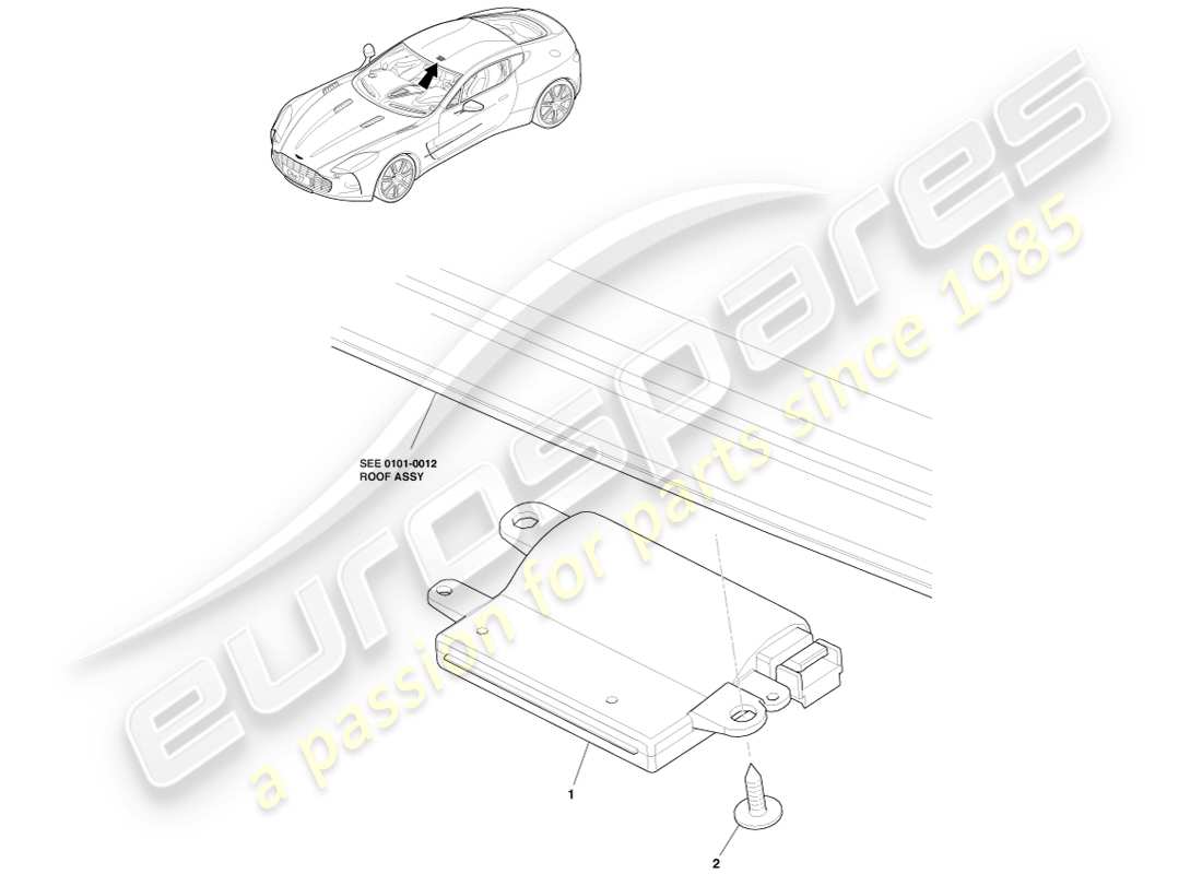 aston martin one-77 (2011) rke diagramma delle parti