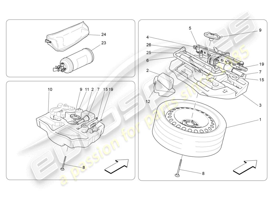 maserati levante zenga (2020) fornitura standard schema delle parti