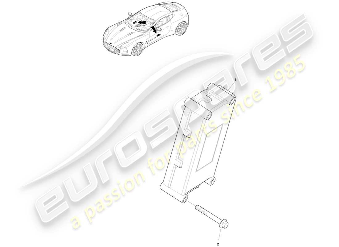 aston martin one-77 (2011) modulo porta elettronica diagramma delle parti
