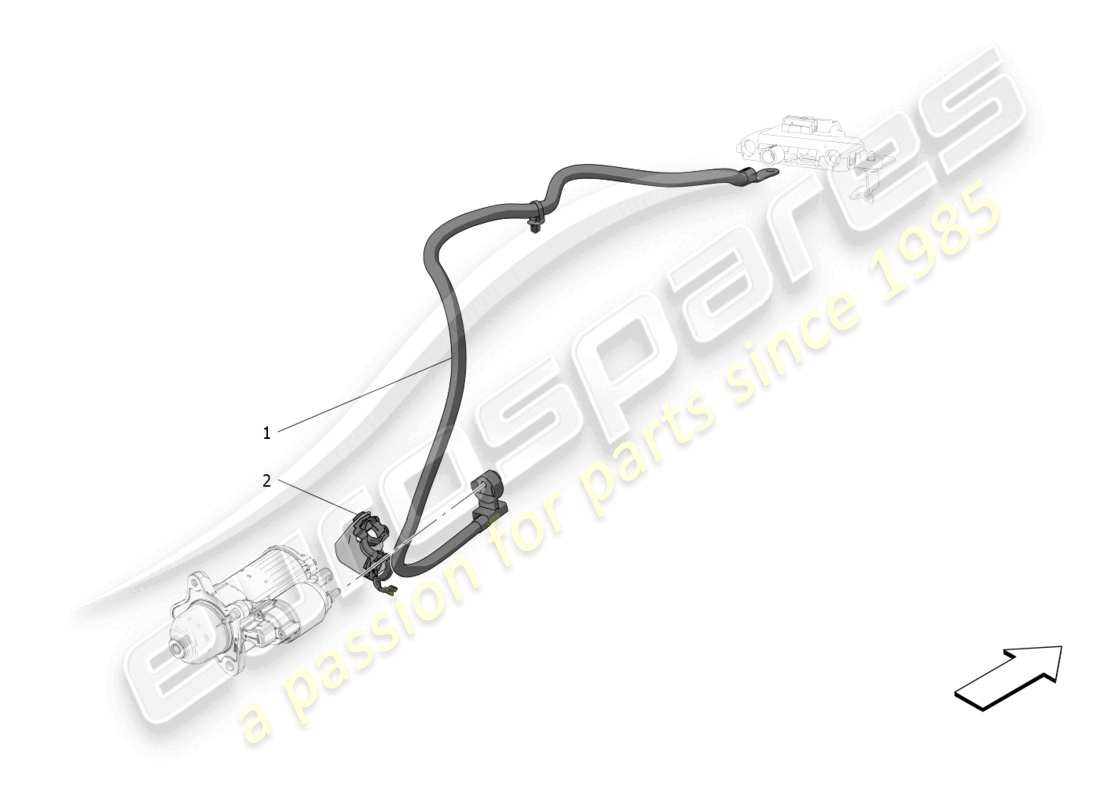maserati grecale gt (2023) schema delle parti del cablaggio principale