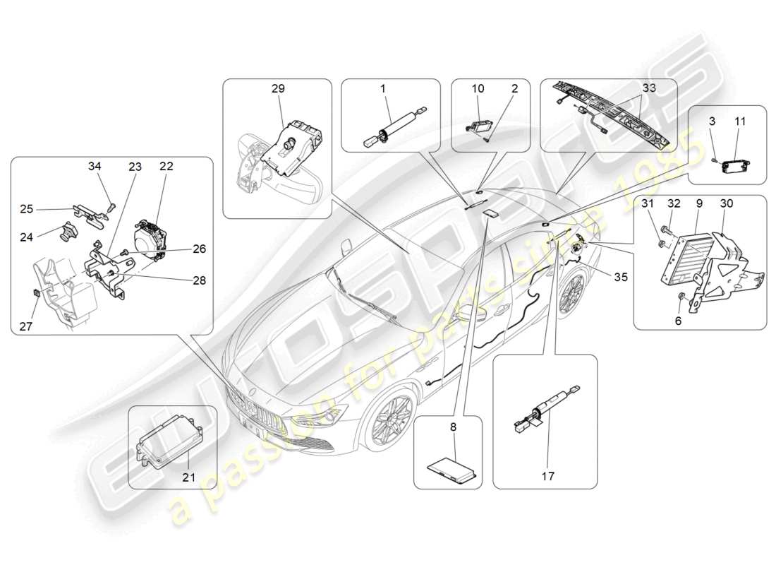 maserati ghibli (2018) diagramma delle parti del sistema it