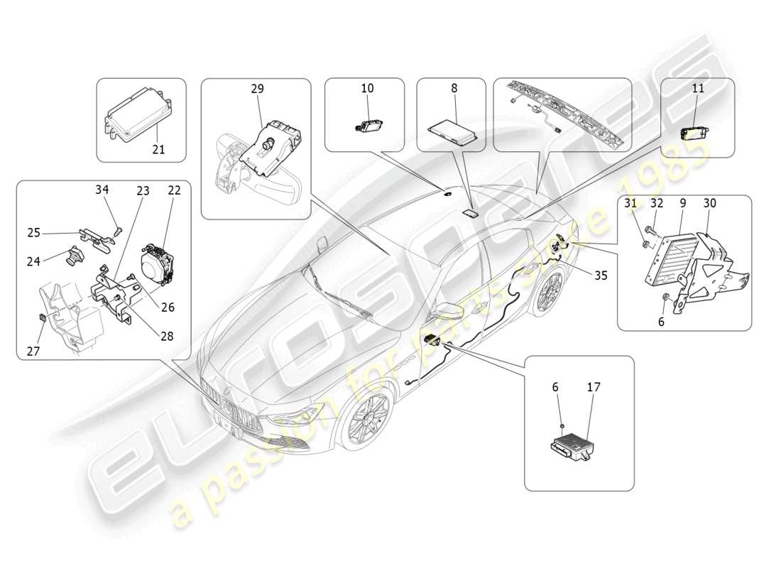 maserati ghibli (2018) diagramma delle parti del sistema it