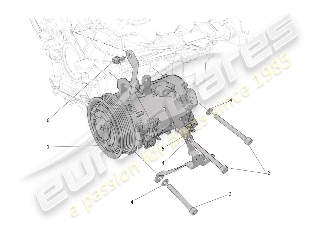 maserati mc20 (2022) centralina a/c: dispositivi vano motore diagramma delle parti