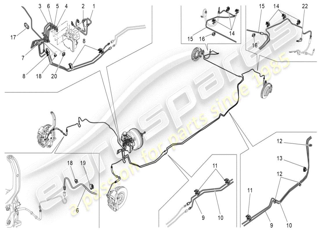 maserati ghibli (2019) diagramma delle parti di linee