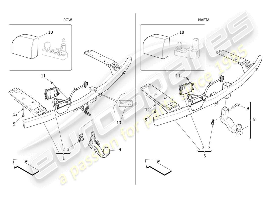 maserati levante zenga (2020) norma fornita diagramma delle parti