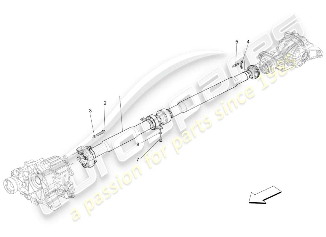 maserati levante modena s (2022) albero di trasmissione diagramma delle parti
