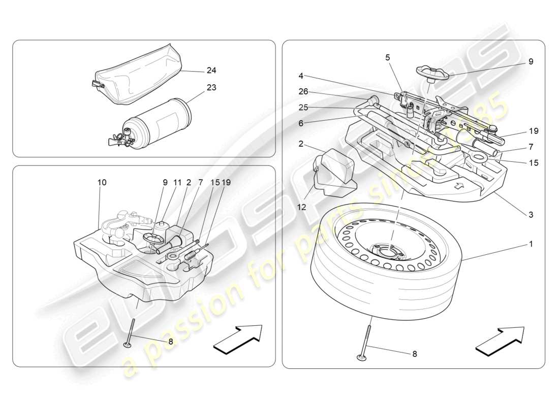 maserati levante modena s (2022) norma fornita diagramma delle parti