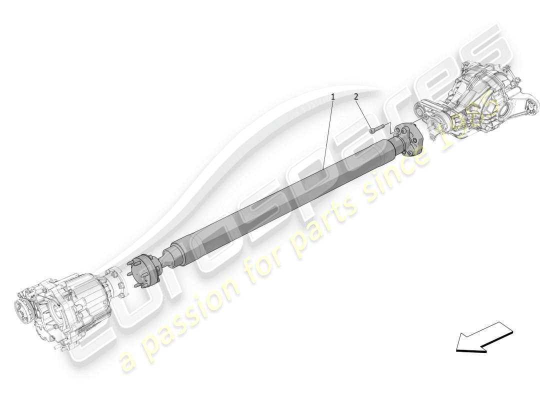 maserati grecale trofeo (2023) albero di trasmissione diagramma delle parti