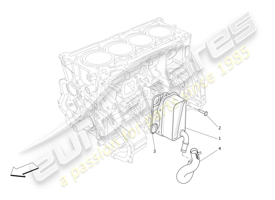 maserati levante gt (2022) scambiatore di calore diagramma delle parti