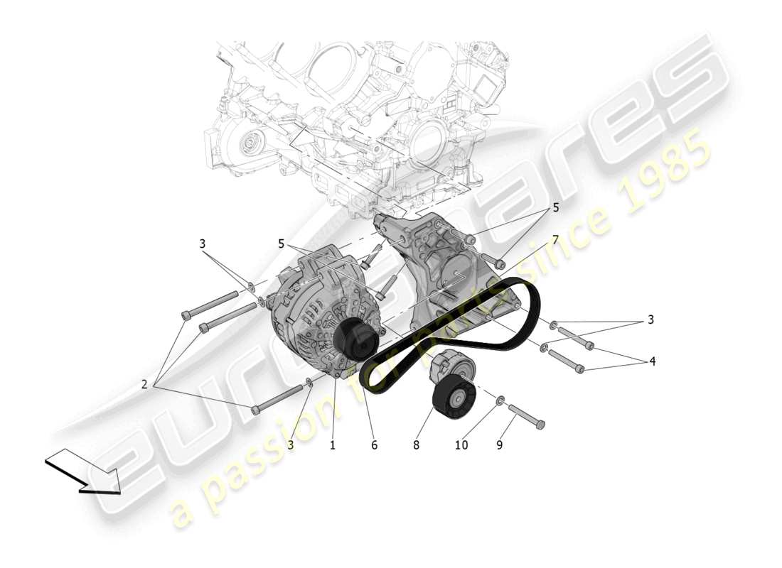 maserati mc20 (2022) generazione e accumulo di energia diagramma delle parti
