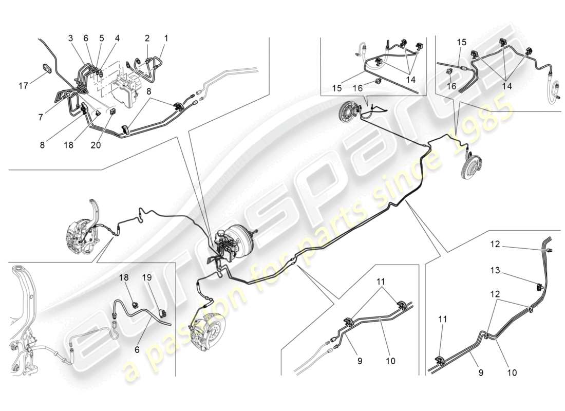maserati ghibli (2014) linee diagramma delle parti