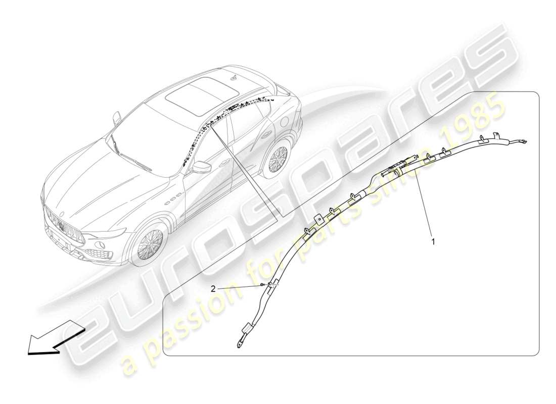 maserati levante tributo (2021) sistema sacchetto per finestra diagramma delle parti