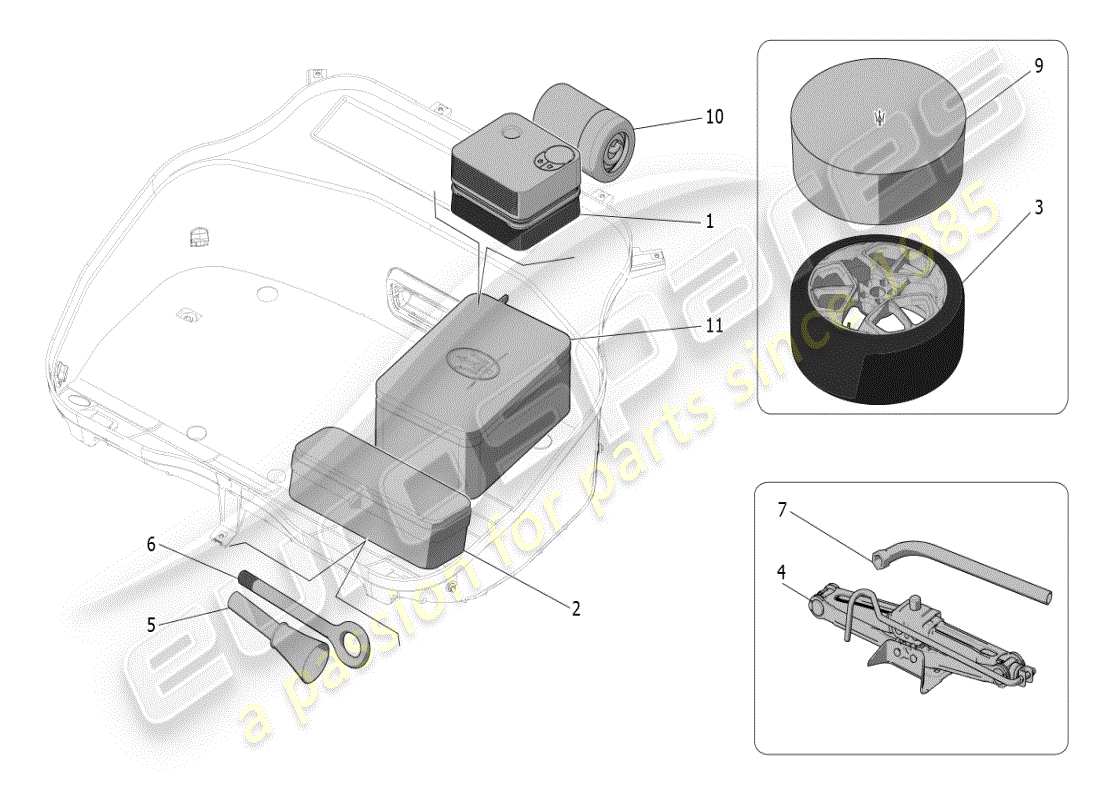 maserati mc20 (2024) norma fornita diagramma delle parti