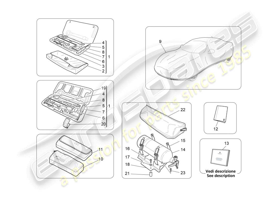 diagramma della parte contenente il codice parte 13605811