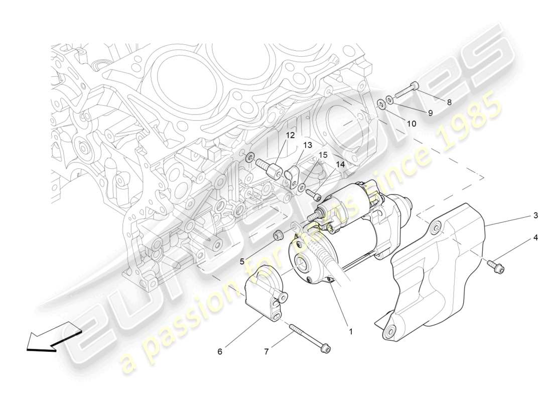 maserati ghibli (2014) controllo elettronico: diagramma delle parti di accensione del motore