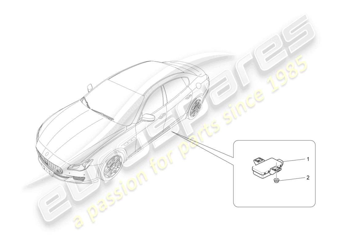 maserati quattroporte (2018) sistema di monitoraggio della pressione dei pneumatici schema delle parti