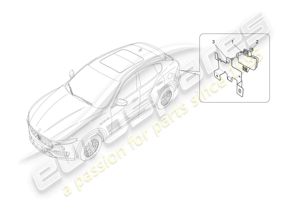 maserati levante gts (2020) sistema di monitoraggio della pressione dei pneumatici schema delle parti