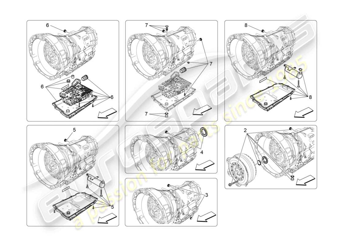 maserati levante tributo (2021) alloggiamenti del cambio diagramma delle parti