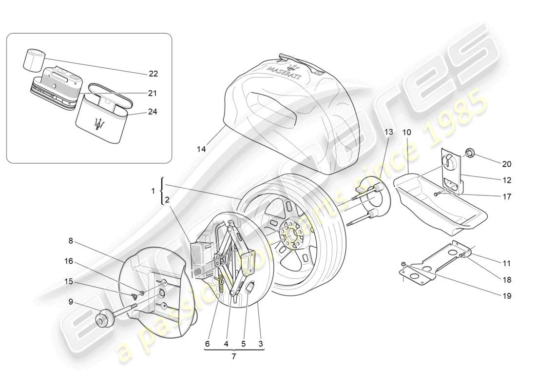 maserati grancabrio mc (2013) fornitura standard schema delle parti