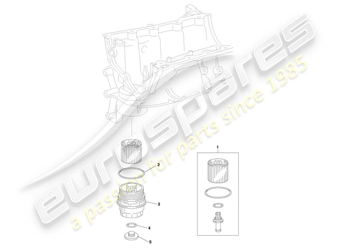 aston martin cygnet (2012) schema delle parti filtro olio